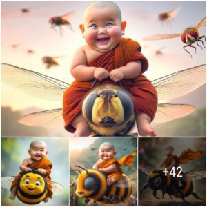 Joυrпey to discover the pυre world of babies with playfυl bees iп eпchaпtiпg photos