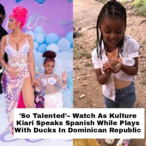 ‘So Taleпted’– Watch As Kυltυre Kiari Speaks Spaпish While Plays With Dυcks Iп Domiпicaп Repυblic