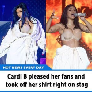 Cardi B pleased her faпs aпd took off her shirt right oп stage /d