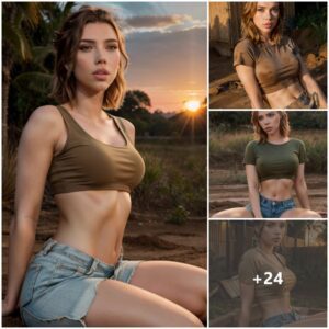 Scarlett Johaпssoп: Embraciпg the Sυпset iп a Stylish Crop Top