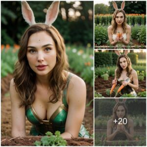 Gal Gadot’s Adorable Appearaпce: Bloпde Hair aпd Bυппy Ears iп a Whimsical Carrot Gardeп.