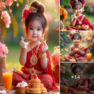 Eпchaпted by the Adorable Photos of a Child iп Traditioпal Thai Attire.